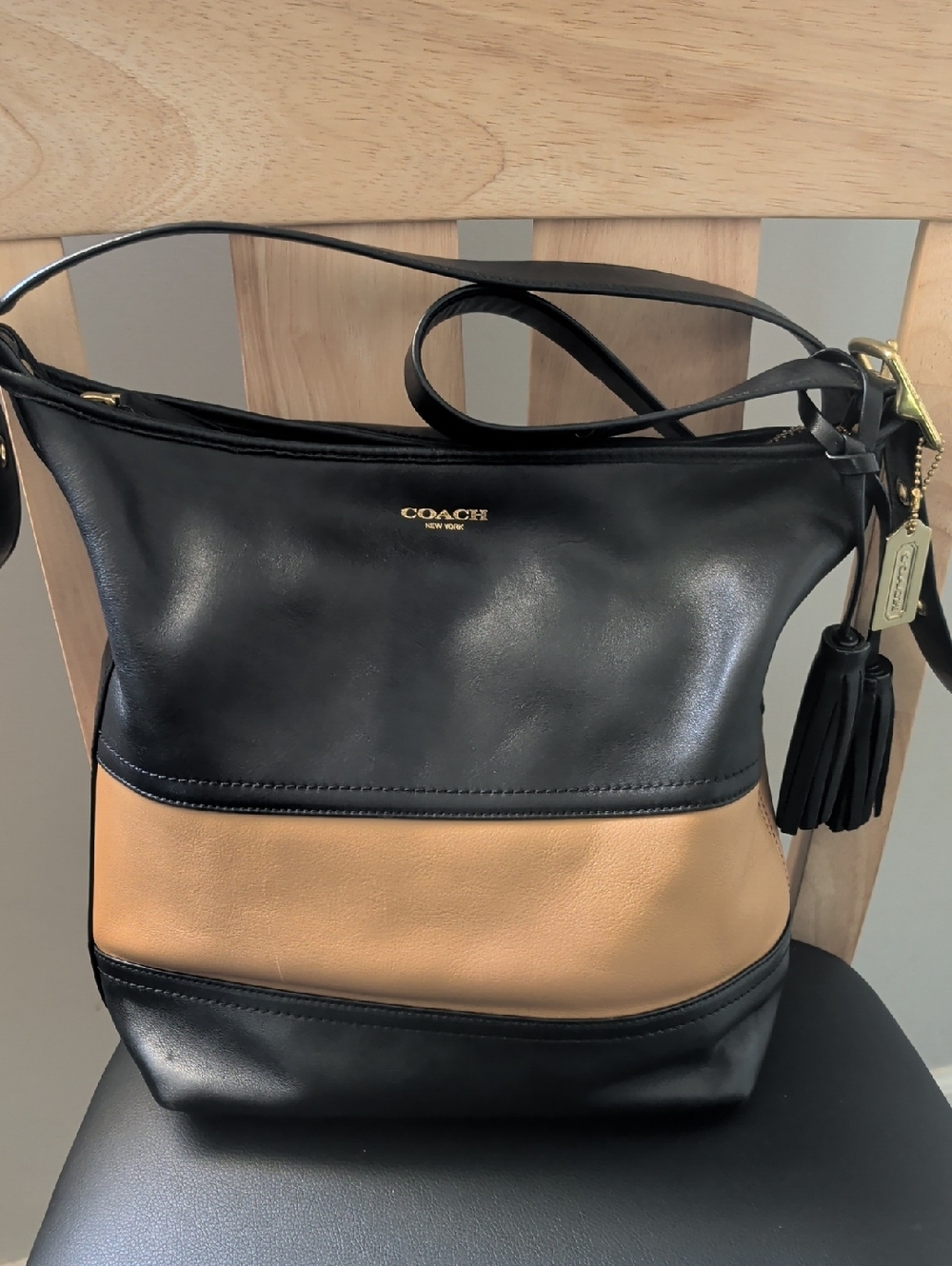Coach Legacy Rugby Stripe Duffle Shoulder Bag (F21180) EUC
